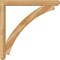 Ekena Millwork Thorton Craftsman Rough Sawn Bracket w/ Offset Brace, Western Red Cedar, 6"W x 46"D x 46"H BKT0604X46X46THR04RWR - alternate 3